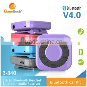 2016 Best Bluetooth Car Kit V4.0 Stereo Bluetooth Headset Bluetooth Audio Receiver thumbnail-1