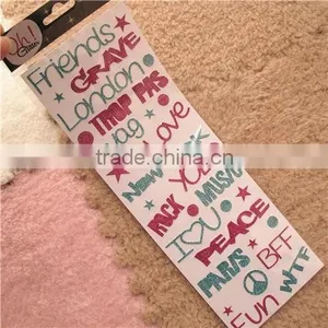 Fancy Glitter Mobile Round Stickers thumbnail-6