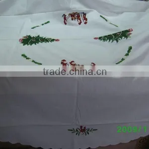 Christmas Embroidery Table Cloth thumbnail-1