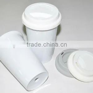 White Double Wall Mug With Silicon Cover thumbnail-1