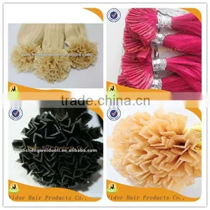 100 Virgin V Tipped Hair/Remy Hair Extension/Human Keratin Hair thumbnail-1