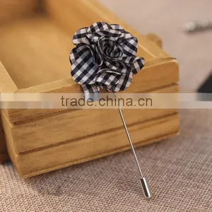 Silk Twill Stripe Plaid Lapel Pin thumbnail-3