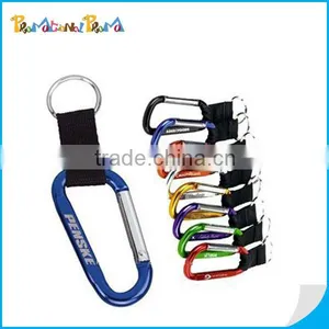 Wholesale Aluminium Carabiner With Lanyard and Keyring thumbnail-1