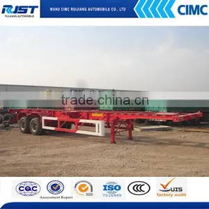 Cheap &best-selling Yellow 40FT Two-Axle Skeletal Chassis Semi-Trailer thumbnail-2