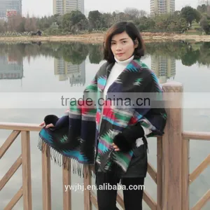 New Design Factory Direct Hot Selling Embroidered Fur Shawl Flamenco thumbnail-4