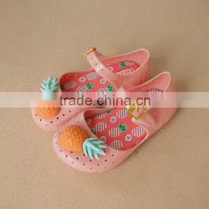 2016 Cute Pineapple Jelly Shoes Heel Jelly Shoes Cool Korean Summer Soft Bottom Girls Sandals thumbnail-2