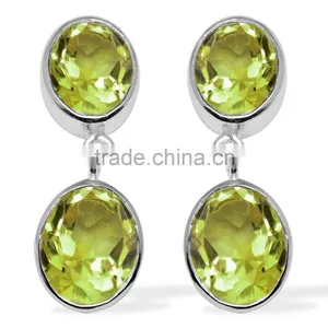 925 Sterling Silver Natural Semi Precious Gemstone Jewelry, Wholesale Gemstone Earrings thumbnail-1