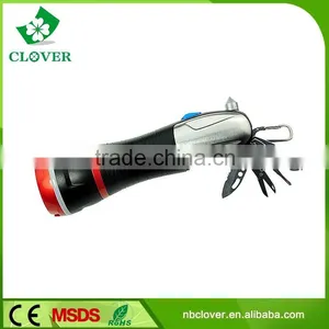 With Emergency Hammer 3W LED and 4 Red LED Powerful Led Flashlight thumbnail-1