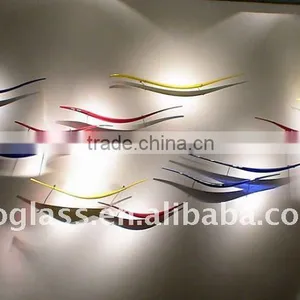 Hand Blown Glass Art Wall Decoration Xo-8818 and Crystal Wall Decoration thumbnail-1