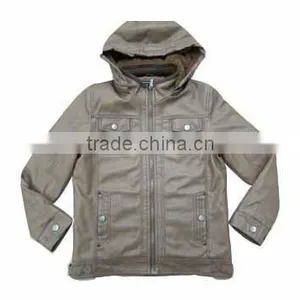 Apparel Stockslots Kids Washed PU Jacket Boys Jacket Kids Clothes thumbnail-2