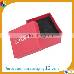 Eco Friendly Red Cardboard Packaging Paper Jewelry Box thumbnail-1