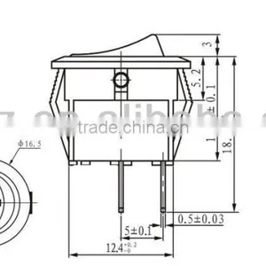 ON-OFF Household Electrical Switch,copper Leg Round Type Illumiated Rocker Switch thumbnail-5