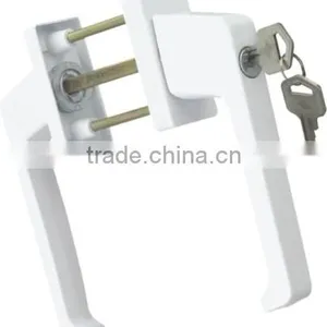 90110524* Zinc Alloy Pair of Handles With Lock (For PVC Doors and Windows) thumbnail-1