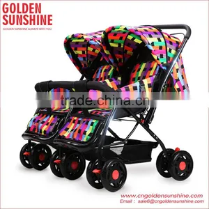 Stainless Steel Frame 600D Oxford Material Best Double Stroller thumbnail-4