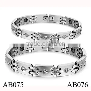 Cheap Wholesale Make Your Own Fashion Men's Stainless Steel Bracelet For Couples thumbnail-4