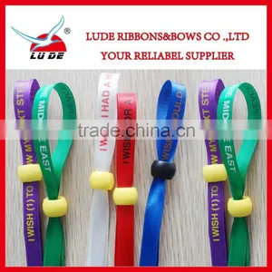 2014 New Design Printed Satin Ribbon Bracelet thumbnail-2