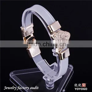 2016 Leopard Hip Hop Wristband Silicone Bracelet thumbnail-1