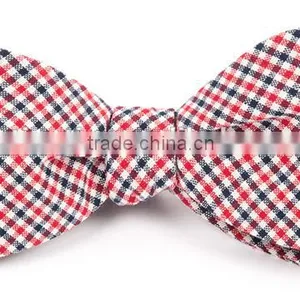2016 Custom Brand Handmade Checkered Woven Jacquard Cotton Self-tie Bow Ties for Boys thumbnail-6