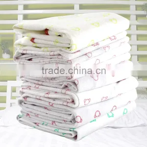 Bamboo Terry Cloth Printed Infant Baby Reusable Underpad / Changing Pad thumbnail-2