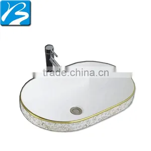 Top-rated Colour Sanitary Color Ceramic Wash Basin Oval Shape thumbnail-1