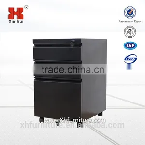 Black 3 Drawer Move Metal Cabinet thumbnail-3