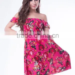 Vintage Type Fashion Design Full Size Mature Ladies Rose Flower Fancy Dress thumbnail-1
