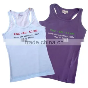Customized Tank Top. Women Singlet, Sleeveless Women T-shirt thumbnail-1