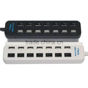 Factory Direct Supply! Hot Sales!Type C 7 Port USB 2.0 Hub Adapter With Individual Power Switches thumbnail-4