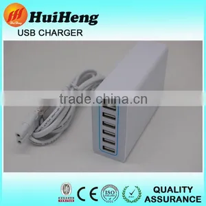 Latest 6 Port USB Wall Charger With Cable for Phone Smart Devices thumbnail-2