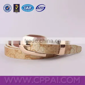 GuangZhou Wholesale New Style Genuine Leather Belts for Woman With Golden Buckles thumbnail-1