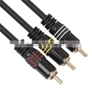 Pure Cooper 3 RCA High Quality Male to Male Metal Shell thumbnail-1