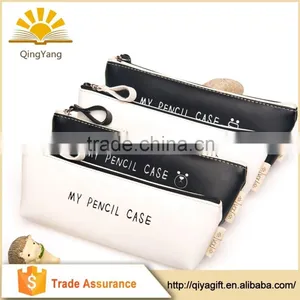 Products Imported From China Wholesale OEM Clear Cheap pu Zipper Pencil Case Storage Bag for School thumbnail-1