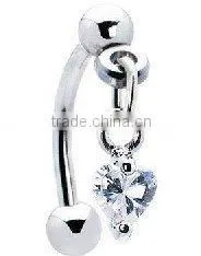 Elegant 316L Steel Banana Eyebrow Rings Body Jewelry Piercing Eyebrow Ring Piercing thumbnail-1