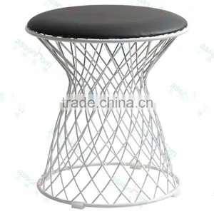 Wire Stool Chair #ACAS22--Synthetic Leather Bar Stool--metal Wire Stools thumbnail-1