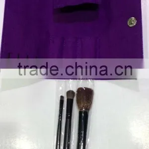 3pcs Purple Makeup Brush Set,best Gift for Girls,easy to Carry for Traval thumbnail-4