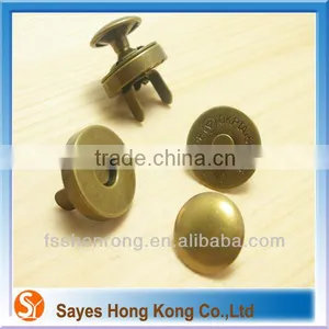Best Selling Machine Made Anti-brass Classical Round Hit the Nail Magnetic Button for Bags and Clothes thumbnail-1