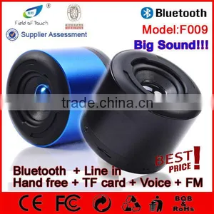Model F009 Super Bass Metal Mini Speaker Bluetooth With Strong Vibration TF Card FM Radio thumbnail-2