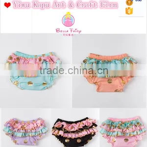 2016 Sweet Design Ruffle Diaper Cover Bloomers, Polka Dot Ruffle Bloomers for Children in Stock thumbnail-1