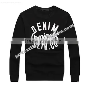 Men's Printed Round Neck Grey-Melange Fleece Sweater thumbnail-2