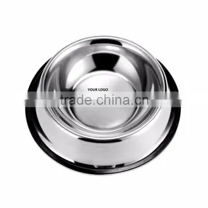Stainless Steel Dog Bowls With Rubber Base Non-Skid Classical Food Bowl,Water Bowl For All Pets Rust Resistant (Various Sizes Av thumbnail-2