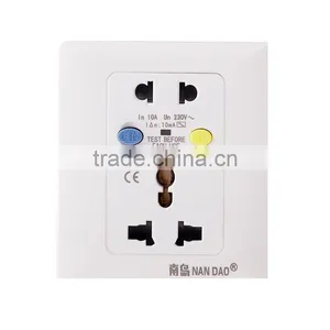 Uk Standard 10ma Gfci Wall Socket 230v Wall Outlet Surge Protector thumbnail-1