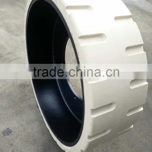 Hot Sale Non Marking 410x130 Small Trailer Solid Rubber Tires for Solid Wood Trailer From Famous Factory Directly thumbnail-2