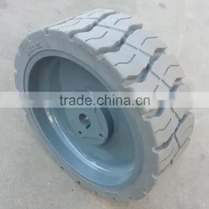 Unique Tread Design Higher Wear Resistance Solid Tire for Haulotte 12.5x4.25 15x5 thumbnail-3