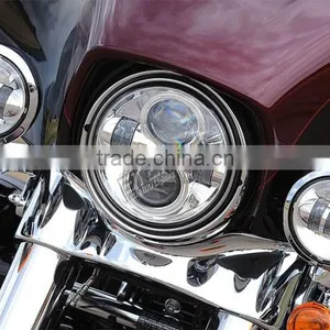 Offroad Powersport Harley Motorcycle LED Fog Driving Spot Headlight Black Chrome LED Headlamp thumbnail-5