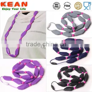 Quartz Pink Silicone Teething Necklace Baby Chew Amber thumbnail-6