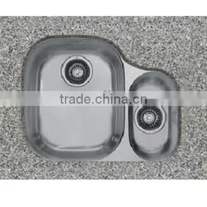 1-1/2 Bowl Undermount, Inch:23-5/8" X18". Size:600x460x200mm, Deep Press thumbnail-1