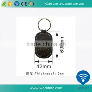 125KHz TK4100 Hotel Key Tag, Leather Keychain thumbnail-1