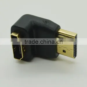 Hdmi Female to Male Adapter,HDMI/F to HDMI/M With Golden Plate,90 Degrees HDMI Adapter thumbnail-1