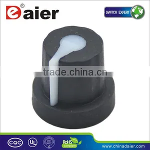 DAIER Potentiometer 6mm Black Rubber Knob thumbnail-1