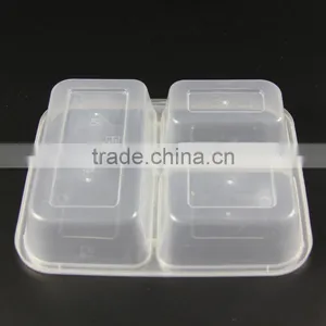 Black 3 Divided Microwavable Safe Storage Plastic Food Containers thumbnail-5